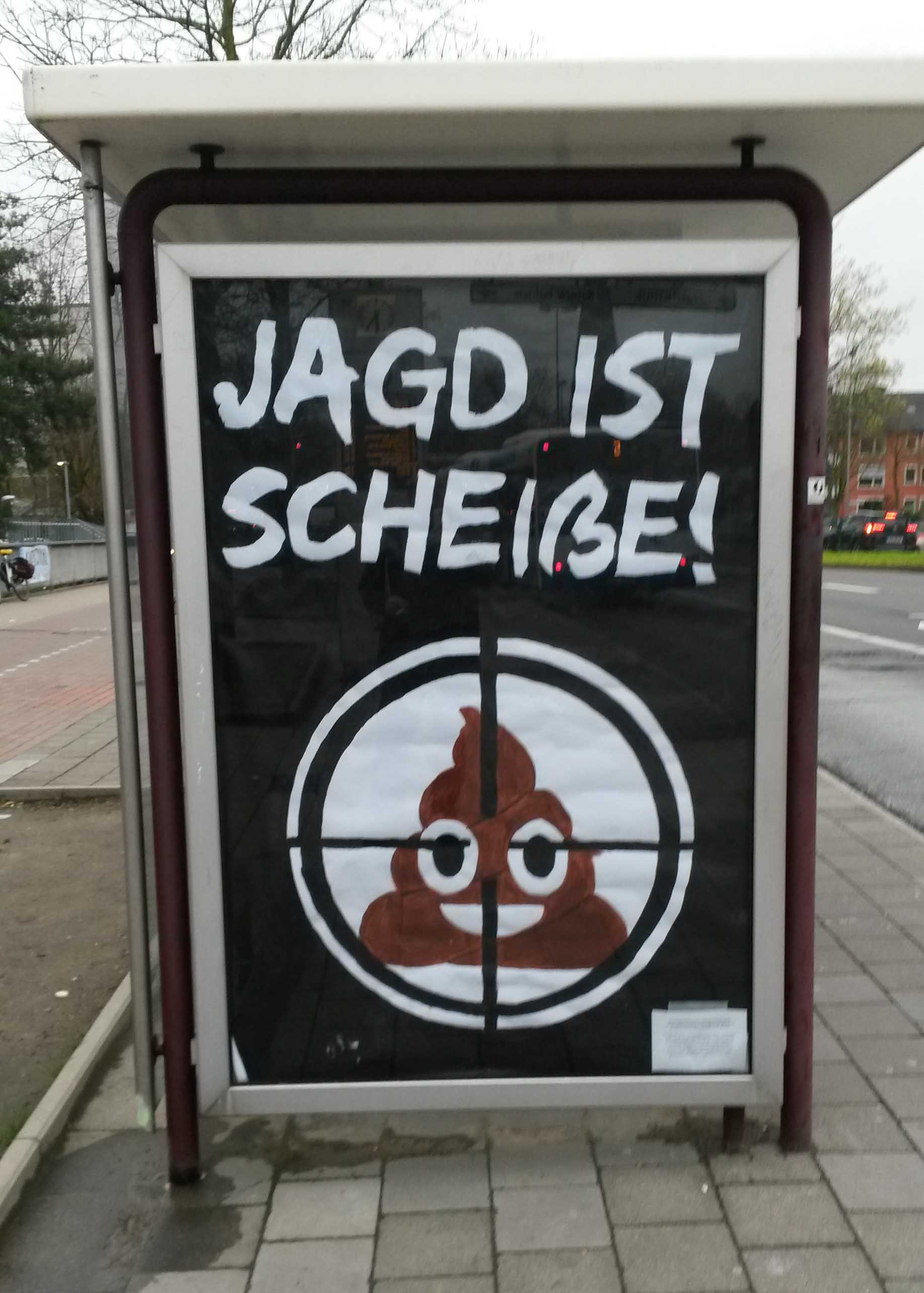 Anti-Jagd-Plakat Münster